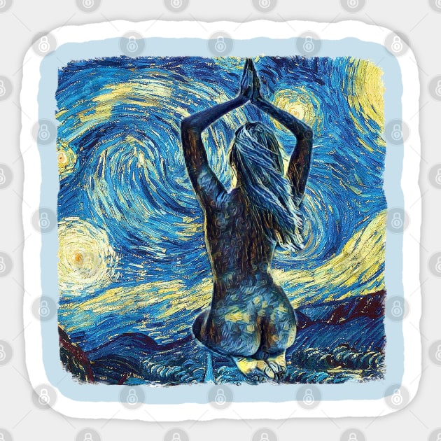 Yoga Van Gogh Style Sticker by todos